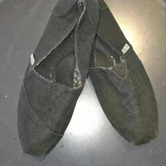 TOMS Women's Canvas Slip on Black Size 11 - Picture 1 of 5